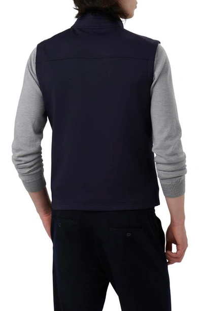 Shop Bugatchi Performance Knit Vest In Navy