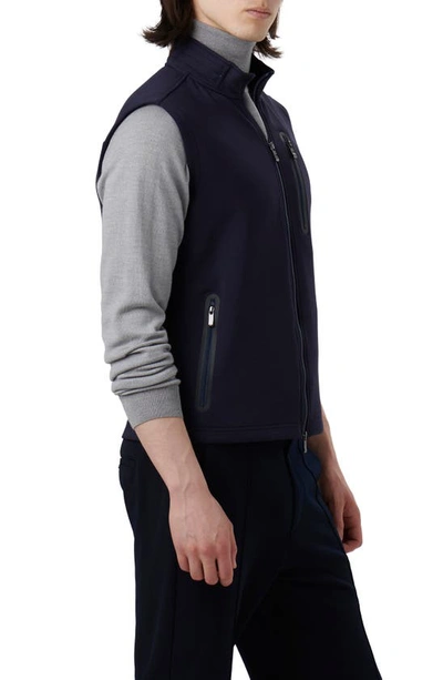 Shop Bugatchi Performance Knit Vest In Navy