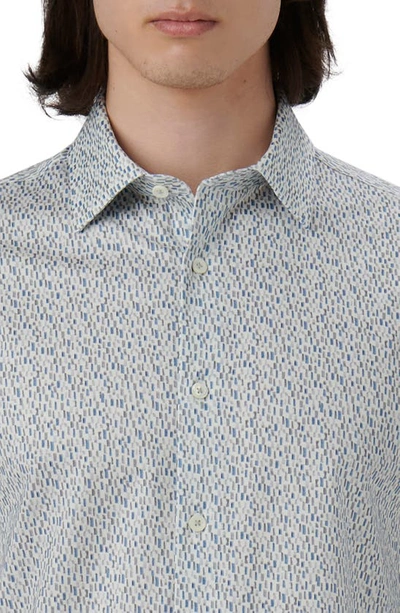 Shop Bugatchi James Ooohcotton® Abstract Print Button-up Shirt In Zinc