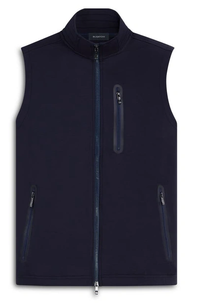 Shop Bugatchi Performance Knit Vest In Navy