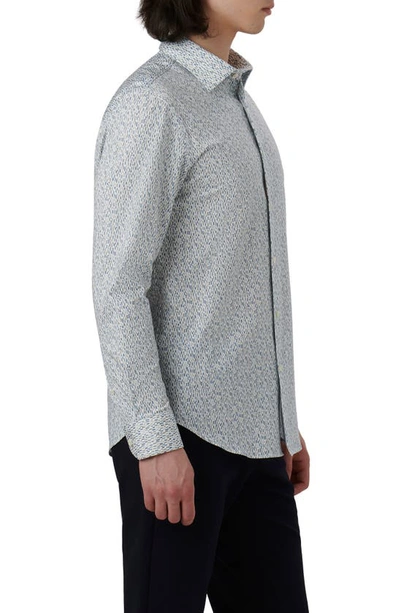 Shop Bugatchi James Ooohcotton® Abstract Print Button-up Shirt In Zinc
