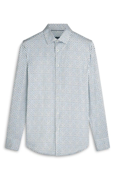 Shop Bugatchi James Ooohcotton® Double Dot Print Button-up Shirt In Chalk