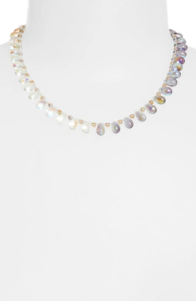 Shop Isshi Raindrop Beaded Necklace In Bubble