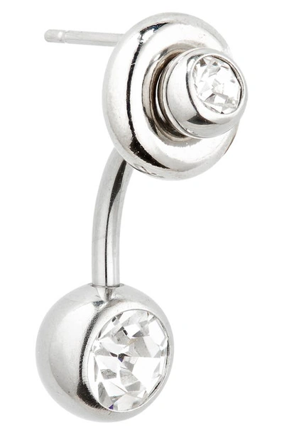Justine Clenquet Mindy Crystal Embellished Single Post Back Earring In Crystal