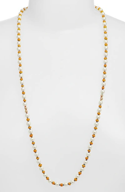 Shop Roxanne Assoulin The Wraparound Long Beaded Necklace In Ivory