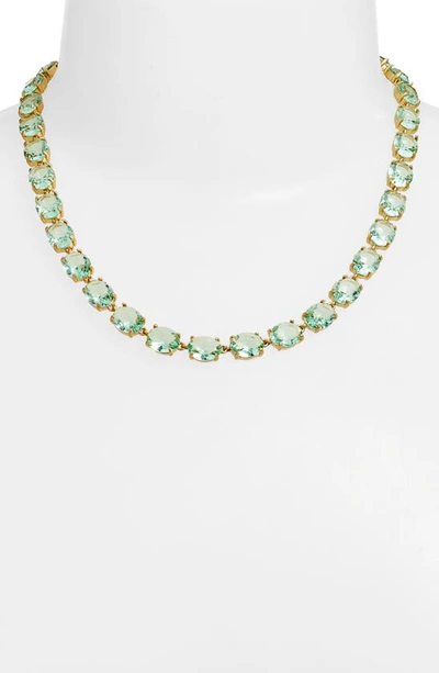 Shop Roxanne Assoulin The Royals Crystal Necklace In Mint