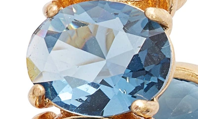 Shop Roxanne Assoulin The Royals Crystal Hoop Earrings In Blue