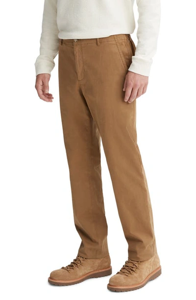 Shop Vince Garment Dye Twill Pants In Washed Dark Taupe Sand
