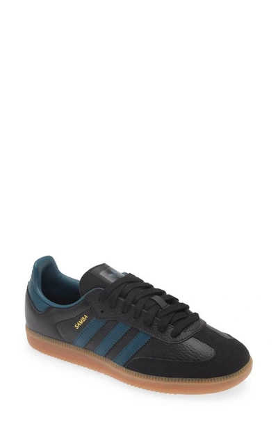 Shop Adidas Originals Samba Sneaker In Black/ Arctic Night/ Gum 3