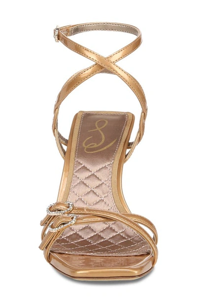 Shop Sam Edelman Trevin Ankle Strap Sandal In Cava Gold