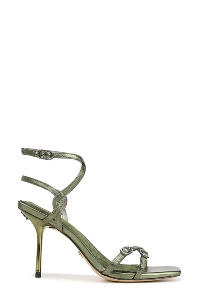 Shop Sam Edelman Trevin Ankle Strap Sandal In Metallic Olive