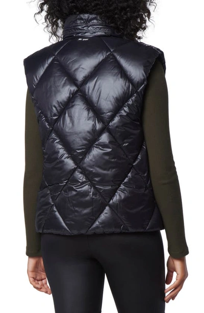 Shop Marc New York Large Diamond Quilted Vest In Black