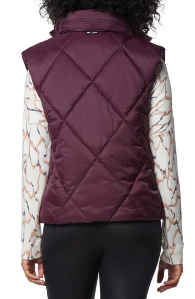 Shop Marc New York Performance Large Diamond Quilted Vest In Burgundy