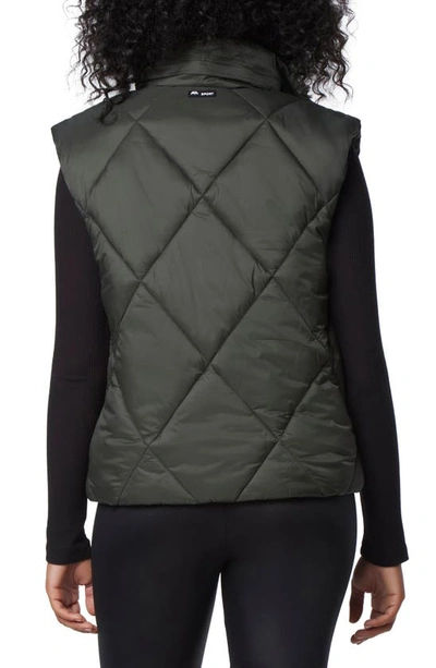 Shop Marc New York Large Diamond Quilted Vest In Olive