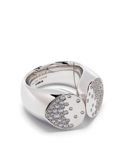 Shop Tabayer 18k White Gold Oera Diamond Ring In Silver