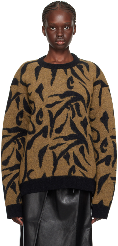 Shop Nanushka Brown & Black Toine Sweater In Brown/black