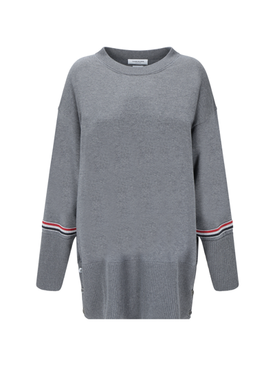 Shop Thom Browne Sweater In Med Grey