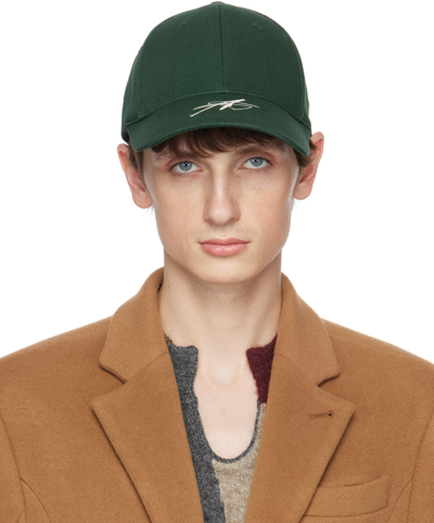 Ader Error Green Embroidered Cap In Green