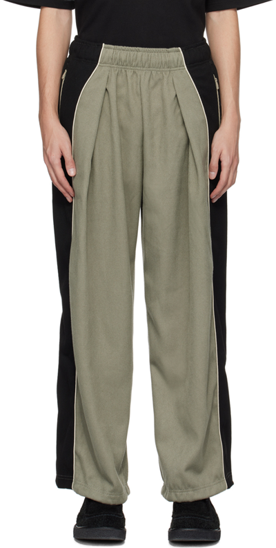 Shop Ader Error Khaki Paneled Trousers