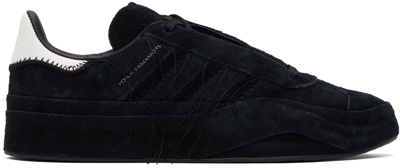 Shop Y-3 Black Gazelle Sneakers In Black/black/black