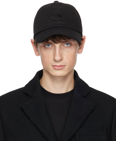 Shop Ader Error Black Embroidered Cap In Noir