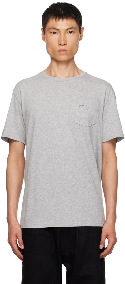 Shop Noah Gray Pocket T-shirt In Heather Grey