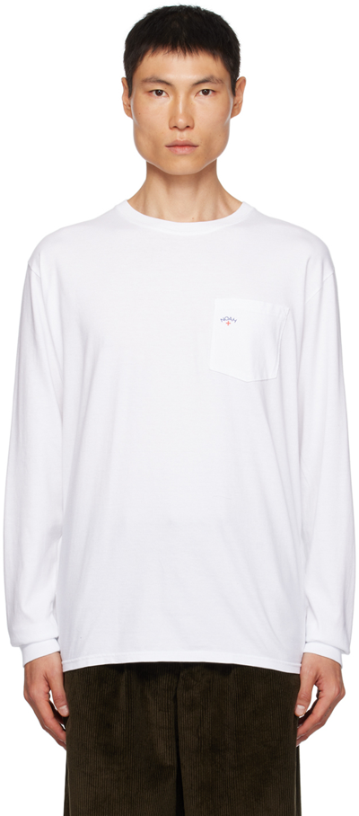 Shop Noah White Classic Long Sleeve T-shirt
