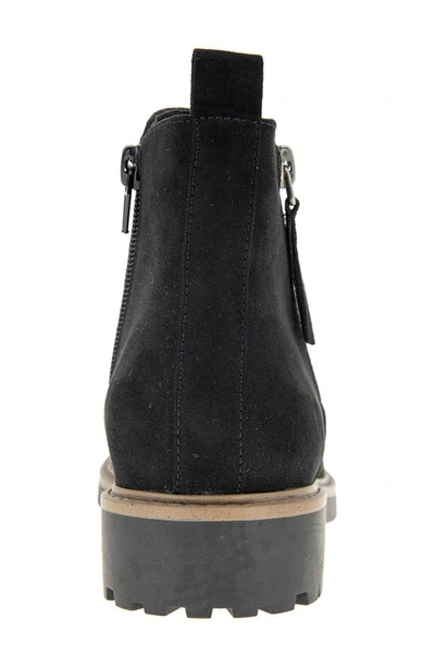 Shop Esprit Sassie Lug Boot In Black Faux Suede