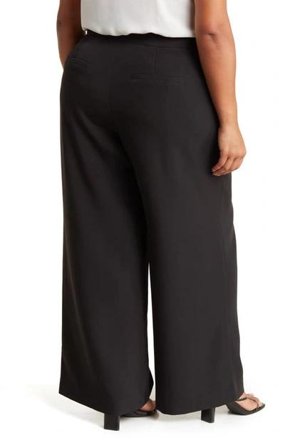 By Design Senia Flat Front Pants In Black