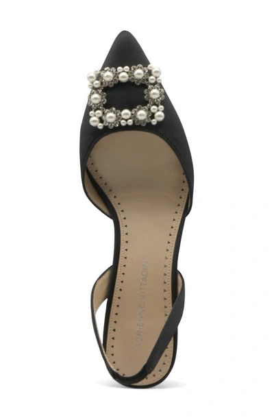 Shop Adrienne Vittadini Suza Embellished Slingback Pump In Black