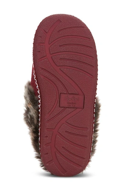 Floopi Indoor/outdoor Faux Fur Lined Slipper In Wine