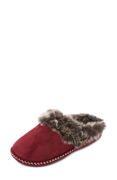 Floopi Indoor/outdoor Faux Fur Lined Slipper In Wine
