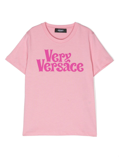 Shop Versace T-shirt Very  Kids In Pink