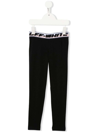 Shop Off-white Logo Band Leggings In Black