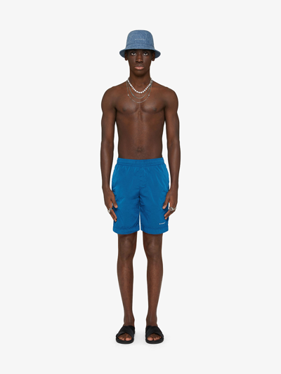 Shop Givenchy Short Da Mare Lunghi  In Blue