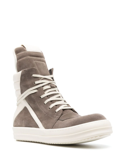 Shop Rick Owens Sneakers Alte Geobasket In Grey
