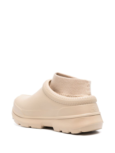 Ugg Tasman X Sherpa And Rubber Slides In Beige