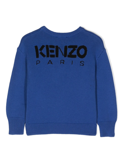 Shop Kenzo Pullover Boke Flower In Blue