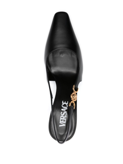 Shop Versace Décolleté Safety Pin In Black