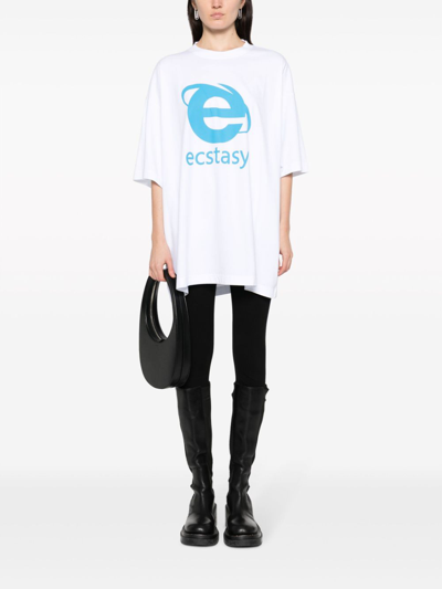 Shop Vetements Ecstasy T-shirt In White