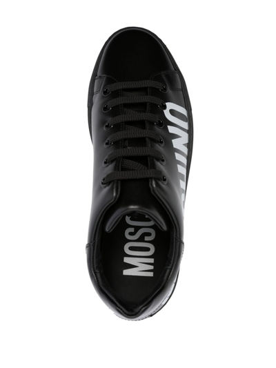 Shop Moschino Sneakers Con Logo In Black