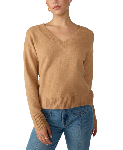 Shop Sanctuary Women's Easy Breezy V-neck Pullover Sweater In Maple