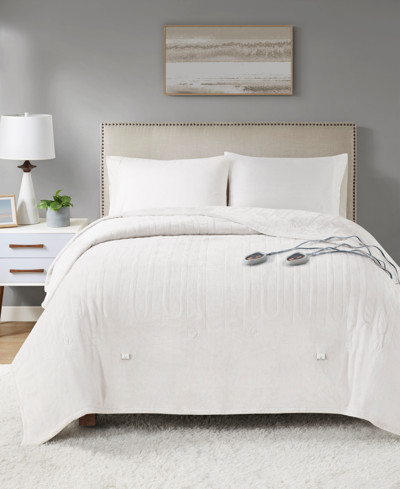 Premier Comfort Luxury Plush Heated Blanket, Twin, Exclusively At Macy's In Natural