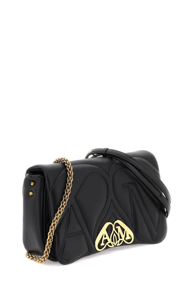Shop Alexander Mcqueen Seal Shoulder Bag In Black