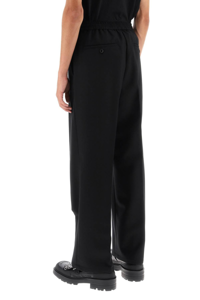 Shop Ami Alexandre Mattiussi Loose Pants With Straight Cut In Black