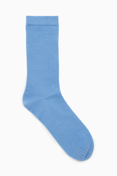 Shop Cos Wool Socks In Blue