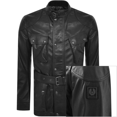 Shop Belstaff Trialmaster Leather Jacket Black