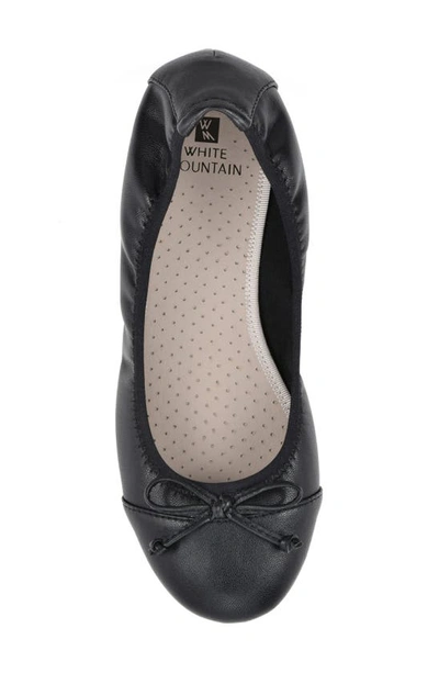 Shop White Mountain Footwear Sunnyside Ii Ballet Flat In Black/ Black/ Patent