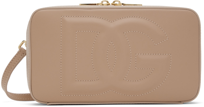 Shop Dolce & Gabbana Pink Camera Shoulder Bag In 80402 Powder Pink