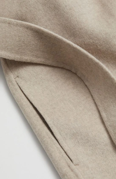 Shop & Other Stories Belted Wool Blend Coat In Light Beige